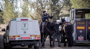 שוטרים בעין יעל צילום: פלאש 90, יונתן סינדל חדשות