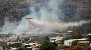 שריפה סמוך לבת עין בגוש עציון. ארכיון צילום: גרשון אלינסון/פלאש 90 חדשות