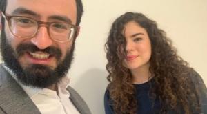 מנדי גרוזמן וכלתו, דינה צילום: חשבון הטוויטר של מנדי גרוזמן ברנז'ה
