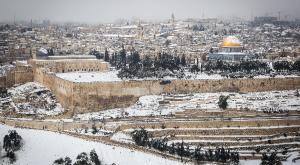 שלג בבירה צילום:  Hadas Parush/Flash90 חדשות