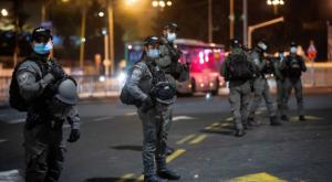 שוטרים בירושלים, הלילה צילום: יונתן זינדל, פלאש 90 חדשות