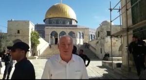 השר אריאל בהר הבית צילום: צילום מסך חדשות