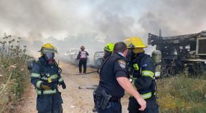 השריפה במושב זיתן צילום: תיעוד מבצעי כבאות והצלה חדשות