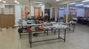 בית הכנסת הוסב לטיפול בפצועים  צילום: דוברות מד"א חדשות