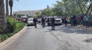 זירת הפיגוע במעלה אדומים צילום: דוברות המשטרה חדשות