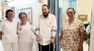 אברהם פאלי משתחרר מבית החולים צילום: דוברות הדסה חדשות