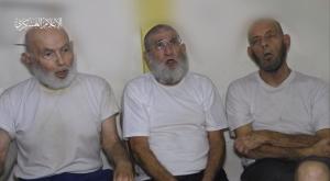 שלושת החטופים מסרטון החמאס צילום: ללא חדשות