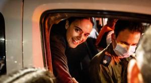 אמילי דמארי ברגע השחרור  צילום: Yonatan Sindel,Flash90 ברנז'ה