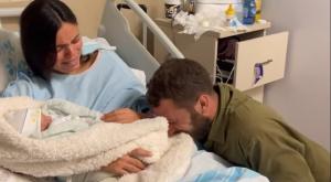 האב פוגש את בנו אחרי הלידה צילום: צילום מסך ברנז'ה