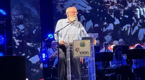 הרב סתיו בנאום ביום השואה צילום: גדי דויטש - דובר צהר  ברנז'ה