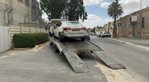 רכבו של החשוד צילום: דוברות המשטרה מבזקים