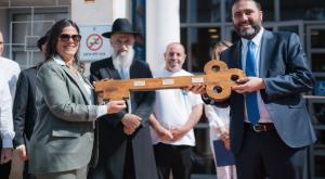 השר וראש העיר בטקס צילום: איתמר אריאלי חדשות