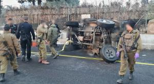 זירת התאונה בכביש 60 צילום: צילום מבצעי מד"א חדשות