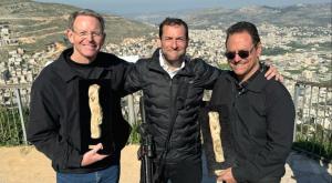ראש מועצת שומרון עם מנהיגים אוונגליסטים במצפה יוסף צילום: אליחי מנחם חדשות