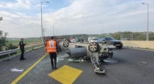 מזירת התאונה צילום: דוברות איחוד הצלה מבזקים