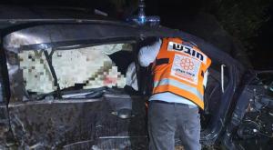זירת התאונה צילום: איחוד הצלה  מבזקים