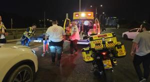 זירת התאונה צילום: תיעוד מבצעי מד"א מבזקים