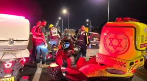 זירת התאונה צילום: מד"א מבזקים