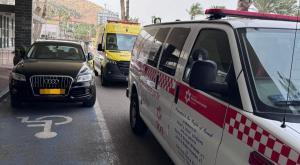 האמבולנס בזירה בטבריה צילום: תיעוד מבצעי מד"א מבזקים