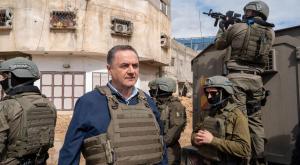ישראל כ"ץ בג'נין צילום: דוברות מבזקים