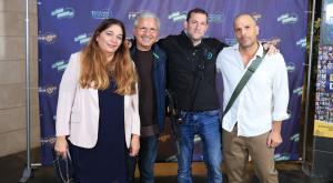 מימין: רועי הורנשטיין יוצר 'קרב אוויר', יוסי דגן יו"ר קרן קולנוע שומרון, משה אדרי בעלי 'יונייטד קינג' ואסתר אלוש מנכ"לית קרן קולנוע שומרון צילום: אליחי מנחם תרבות