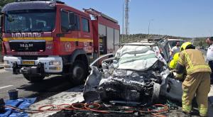 זירת התאונה צילום: כב״ה מרכז מבזקים