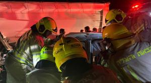 זירת התאונה צילום: תיעוד מבצעי כבאות והצלה יו"ש מבזקים