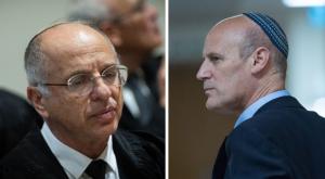 עורך הדין מיכאל ראבילו והמשנה לנשיא נעם סולברג צילום: Yonatan Sindel,Flash90 חדשות