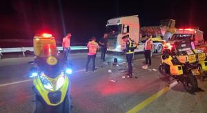 זירת התאונה צילום: מד"א מבזקים
