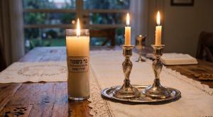 נר נשמה צילום: Gemini יום כיפור