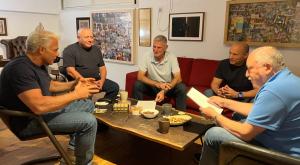 מפגש ראשי גוש האופוזיציה צילום: ליהיא לפיד פוליטי