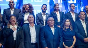 איזנקוט וחברי מפלגת "ישר" צילום: Chaim Goldberg,Chaim Goldberg חדשות