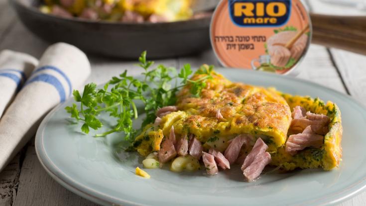 אומלט טונה עשיר בחלבון
