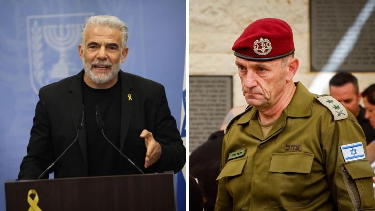 לפיד דורש מהרמטכ"ל: אם אתה יודע ולא אומר - אתה מועל בחוק