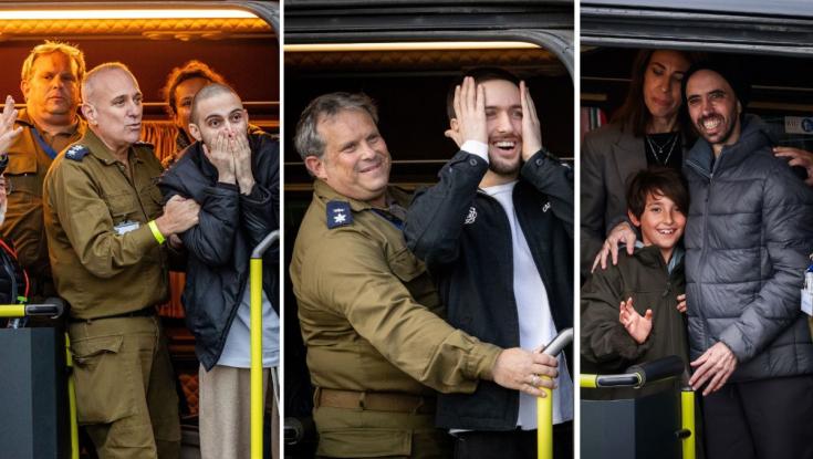 שחרור 6 החטופים: התמונות והתיעודים שלא נשכח