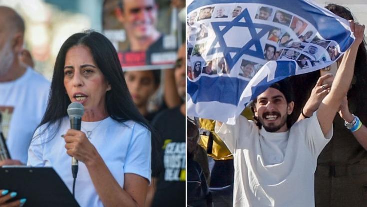 מתן צנגאוקר הגיע עם אימו לראשונה לכיכר החטופים - כך הוא התקבל