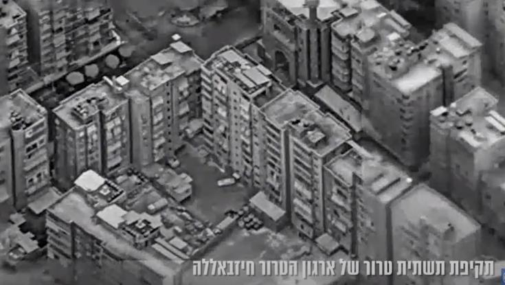 יותר מדויק מזה אין: תיעוד מההפצצה הלילית של חיל האוויר בשכונה בביירות