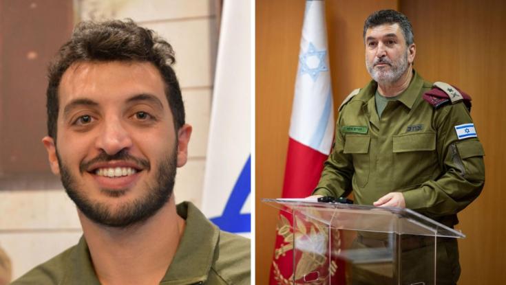 עם כומתת בנו החלל על כתפו: האב השכול הועלה לדרגת אלוף