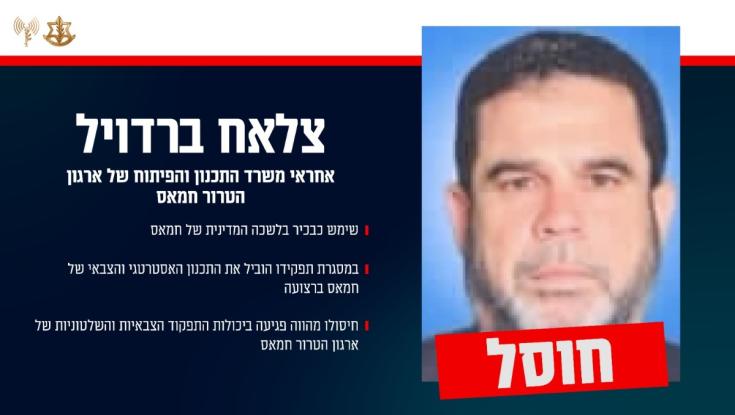 "מהווה פגיעה ביכולות התפקוד": צה"ל חיסל את שר התכנון של חמאס