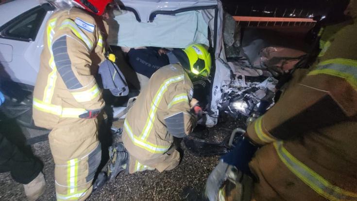 אסון כבד: תאונת דרכים קשה בבקעה, לכוד ומספר נפגעים ביניהם ילדים