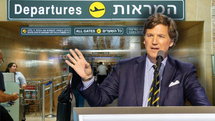 נחת בישראל, סירב לצאת מנתב"ג והאשים שעוכב: טאקר קרלסון מעורר סערה