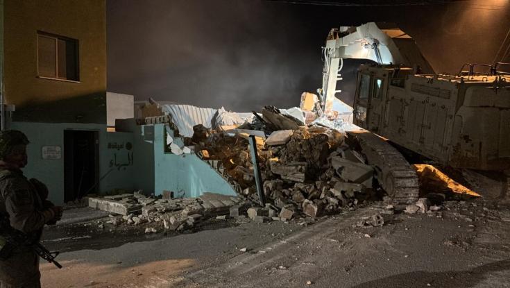 כוחות צה"ל הרסו את בית המחבל מהפיגוע בצומת בית ליד