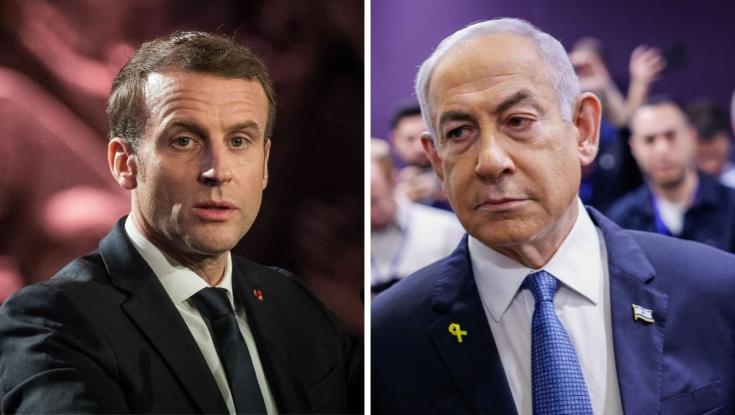 לאחר תמיכת צרפת במדינה פלסטינית והמתקפה של בנו יאיר &ndash; נתניהו שוחח עם מקרון