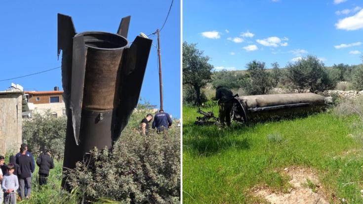 צפו: שני טילי ענק נפלו בשלמותם ברחבי יו"ש