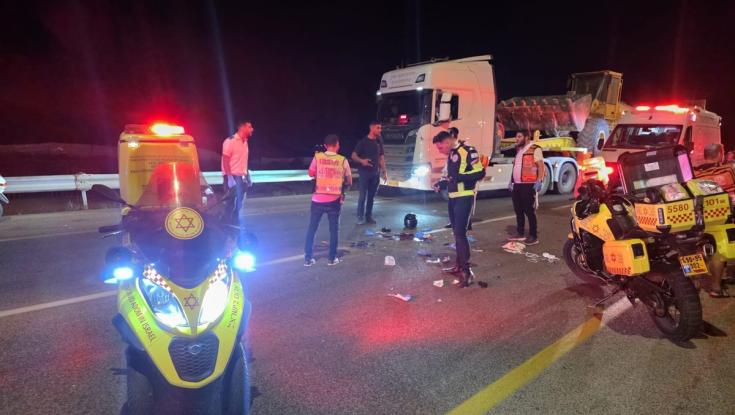 אסון כבד סמוך לצור הדסה: "הבחנו ברוכב האופנוע כשהוא שכוב בצד הכביש"