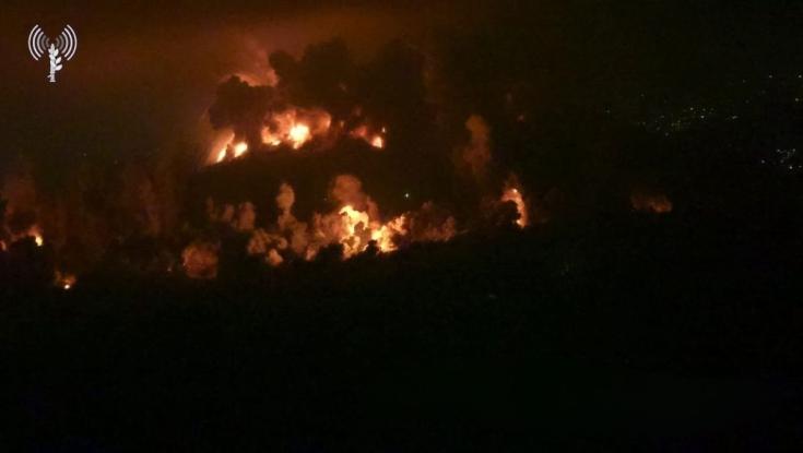השמיים נצבעו אדום: תיעוד דרמטי מתקיפת צה"ל בעלי טאהר