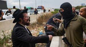 הפגנות החרדים בכביש 4 צילום: Chaim Goldberg,Chaim Goldberg חדשות