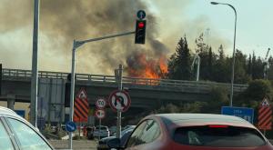 השריפה ביער בן שמן צילום: כבאות והצלה חדשות