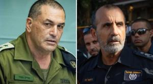 המפכ"ל והרמטכ"ל צילום: פלאש 90, דובר צה"ל וקנבה חדשות