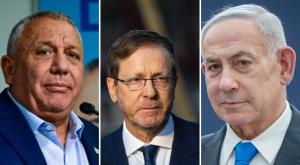 נתניהו הרצוג ואיזנקוט צילום: פלאש 90 וקנבה חדשות